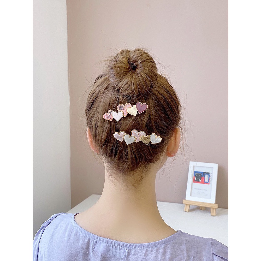 (Mới về) Kẹp mái chuỗi ngôi sao trái tim (loại xịn) siêu đẹp phong cách Hàn Quốc Tatitava