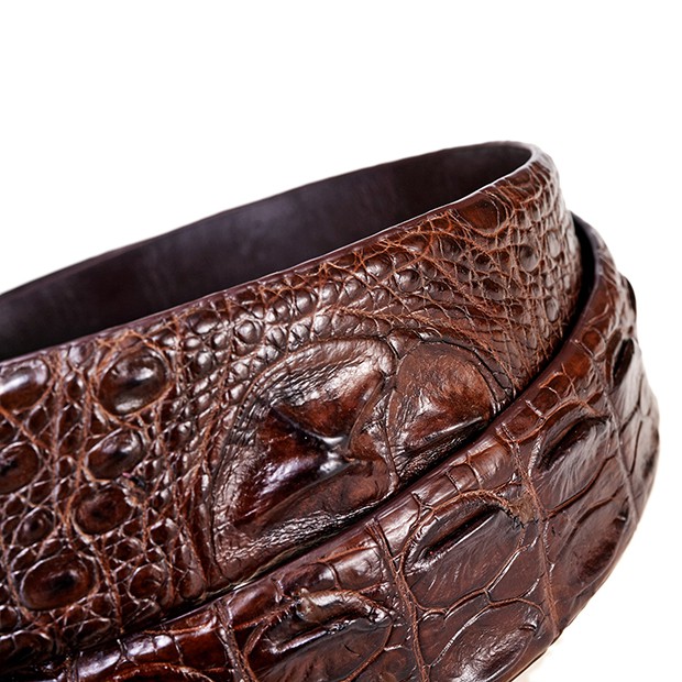 Thắt lưng nam da cá sấu cao cấp KN bản rộng 3.5 cm CS1-TL01-35+ Tặng kèm móc khóa da cá sấu, hộp và túi giấy đựng quà sa