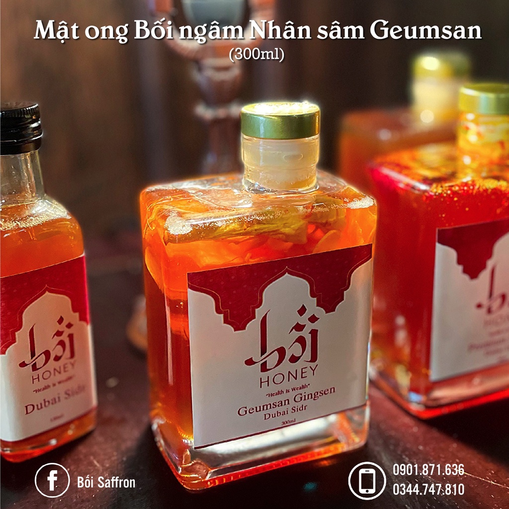 Nhân sâm ngâm Mật ong Bối 6 năm tuổi, tăng cường sinh lý, giảm xuất tinh sớm, hỗ trợ dạ dày, tăng đề kháng - Chai 300ml