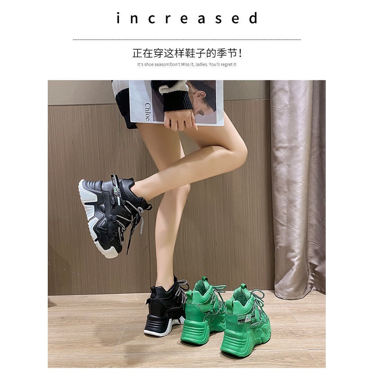 🎀COOL A Giày Thời Trang Phong Cách Châu Âu Cá Tính Cho Nữ mạng đài Châu Âu màu đỏ bố giày thời trang cho phụ nữ 2021 mới chiều cao gót giày cao gót nhỏ giày thể thao nhỏ