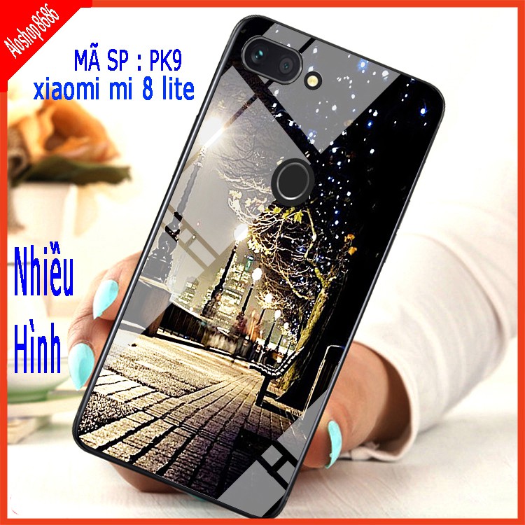 Ốp lưng XIAOMI MI 8 LITE kính 3D sang trọng, đẳng cấp, lịch sự, mặt kính sắc nét