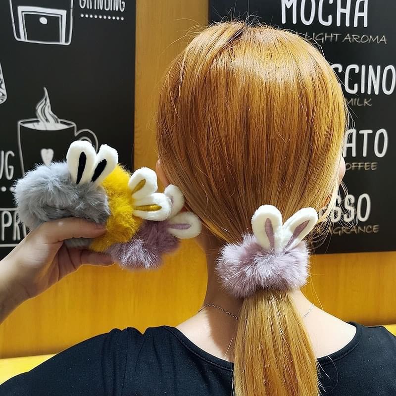 Cột tóc/ buộc tóc lông tai nhỏ dễ thương phong cách Hàn Quốc
