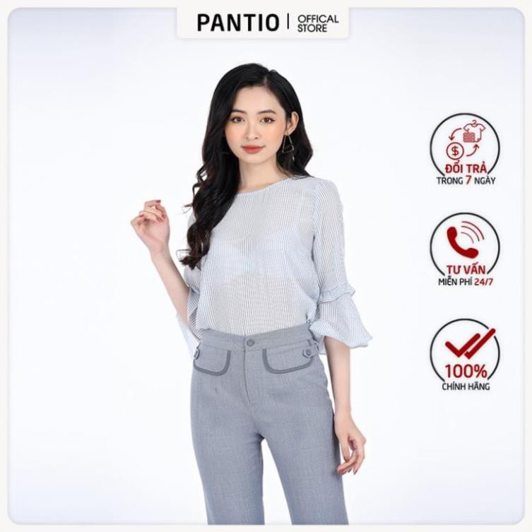 Áo sơ mi nữ chất liệu thô mỏng tay lỡ, dáng suông FAS12892 - PANTIO  ྇ ་