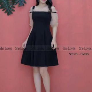 Đầm trể vai lụa big size