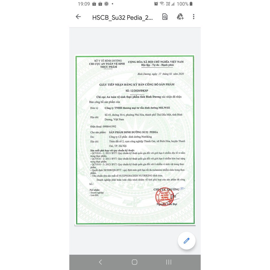 Sữa Su32 Pedia 900g