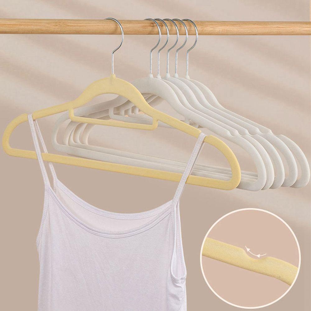 Móc Phơi Quần Áo Bằng Vải Nhung Chống Trượt Tiết Kiệm Không Gian