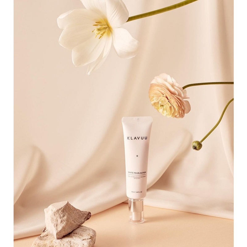 Kem Lót Che Khuyết Điểm, Chống Nắng Klavuu Chiết Xuất Ngọc Trai Cao Cấp Hàn Quốc White Pearlsation 30g