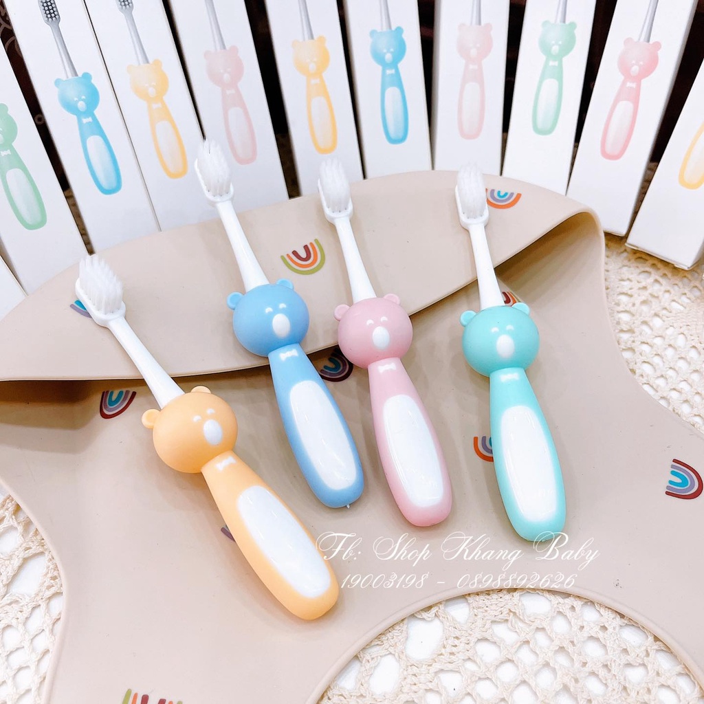Bàn chải đánh răng cho bé hình gấu - Shop Khang Baby