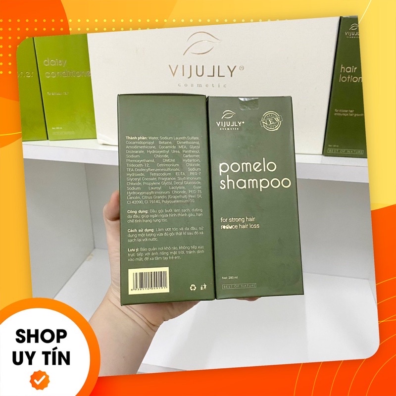 Dầu gội bưởi ngăn rụng tóc 100% cao cấp ViJully giúp nhanh mọc làm dài và phục hồi hư tổn của tóc