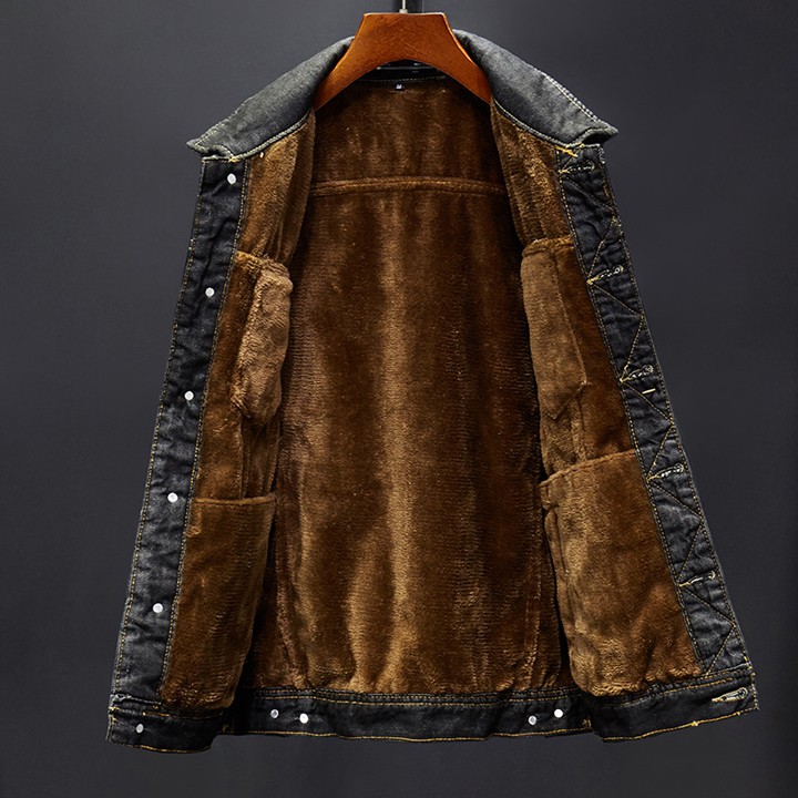 Áo khoác bò nam jean lót lông cừu thời trang aokhoacbo-J15 | BigBuy360 - bigbuy360.vn