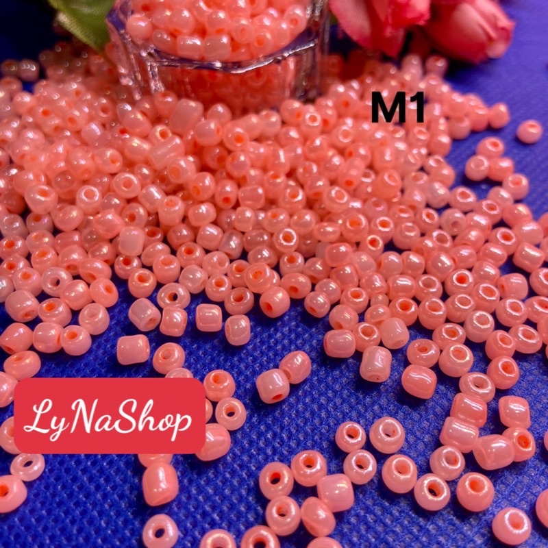 15gr 4mm khoảng 300 hạt gạo bóng phụ kiện thủ công xâu vòng cổ vòng tay