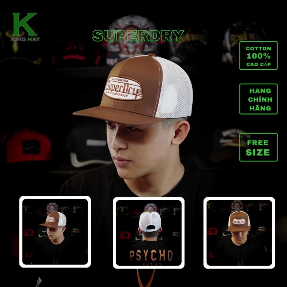 MŨ NÓN SNAPBACK SUPERDRY CHẤT VẢI COTTON THUN HÀN QUỐC CAO CẤP