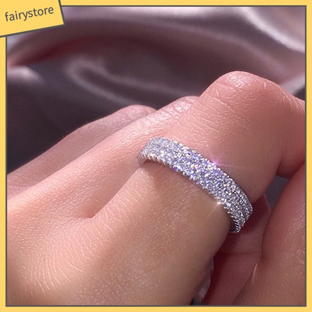 Nhẫn Hợp Kim Đính Đá Kiểu Dáng Sang Trọng