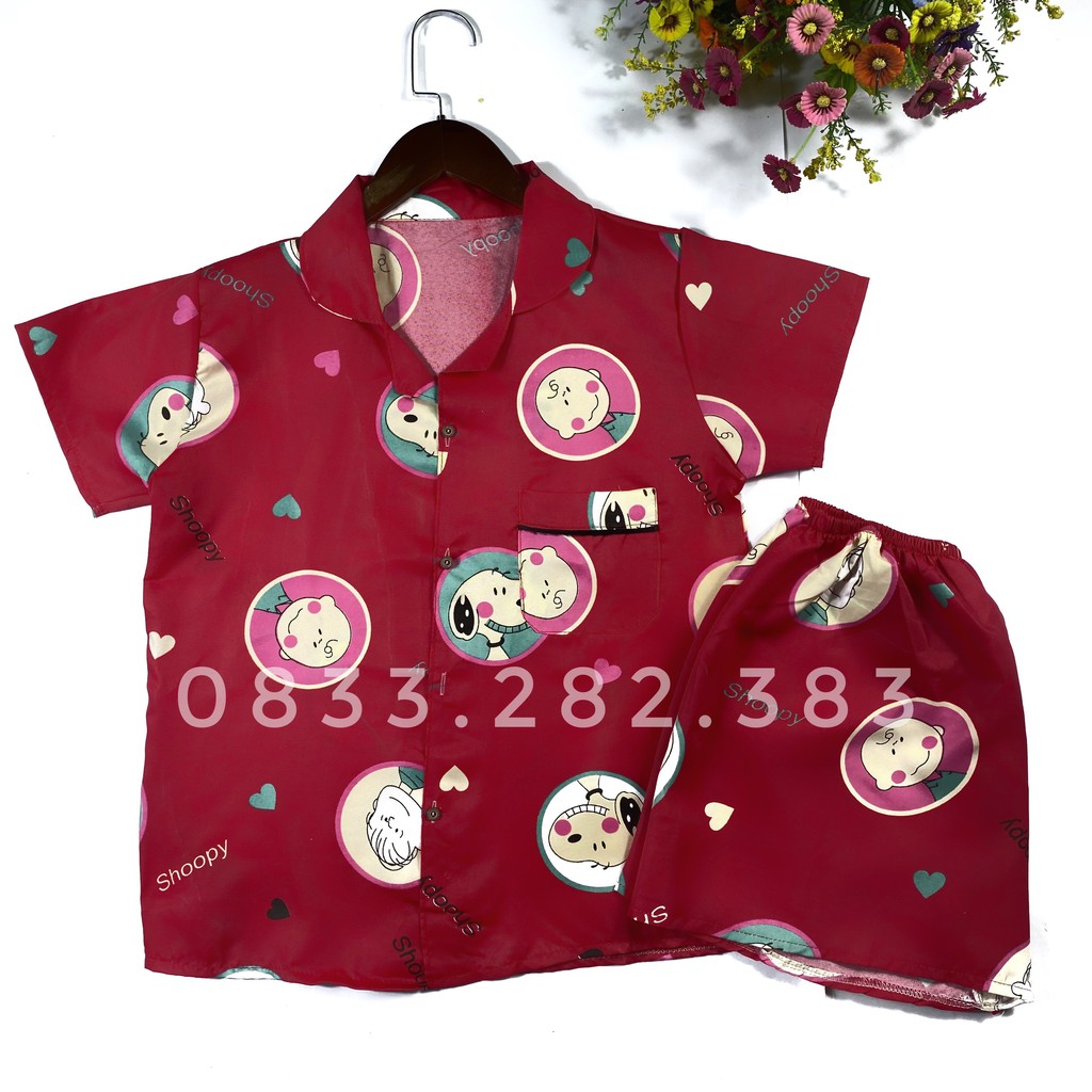 Set đồ bộ ngủ nữ pijama quần đùi mùa hè mặc nhà cute, Chất kate thái mặc mát không phai màu Fresz<65kg Thời trang nữ BeA | BigBuy360 - bigbuy360.vn