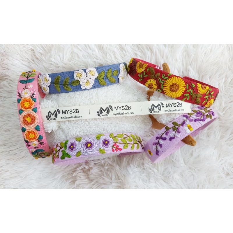 Cài tóc thêu tay hoa nổi 3D