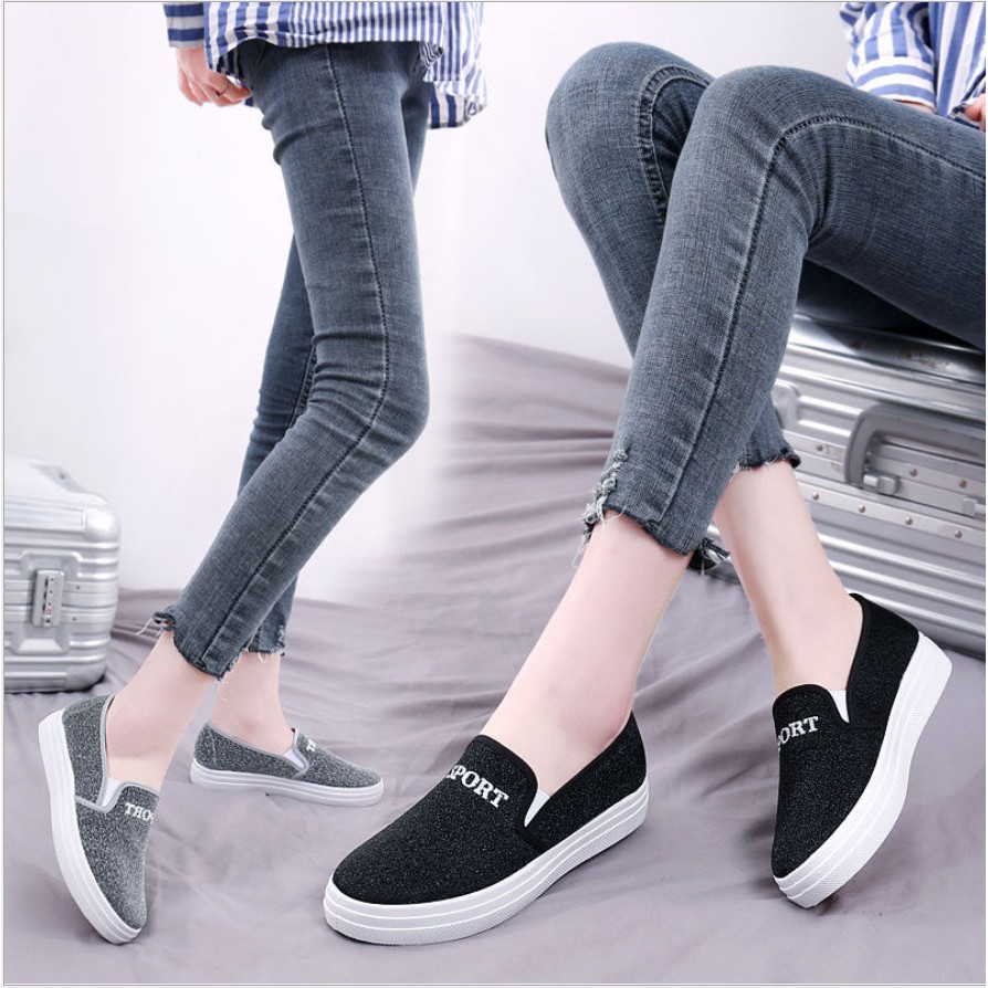 Giày Lười Nữ HT7 Kim Tuyến Siêu Xinh Giá Tốt