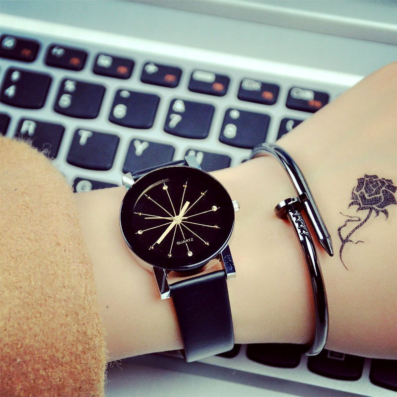 Đồng hồ thời trang nam nữ QUARTZ thạch anh dây da cực đẹp | BigBuy360 - bigbuy360.vn