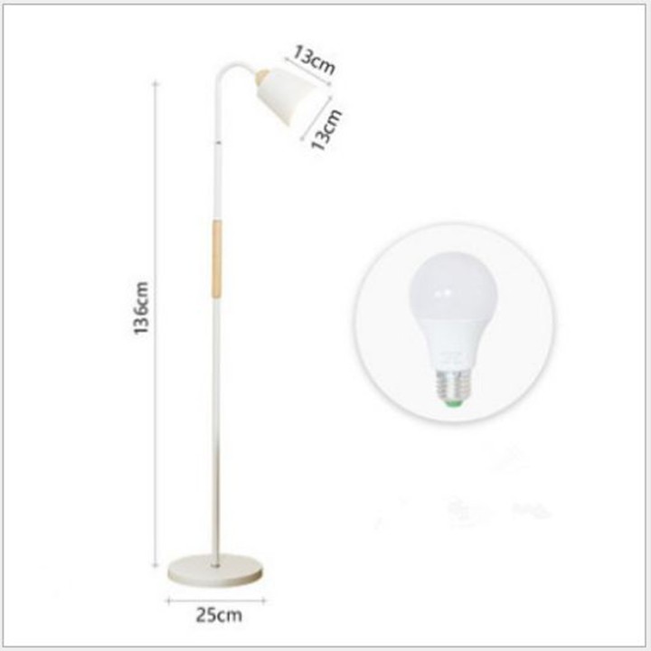 Đèn cây đứng trang trí nội thất phòng khách SOLOCHI DC9020 - Kèm bóng LED bảo vệ thị lực tốt ( BH 2 NĂM)