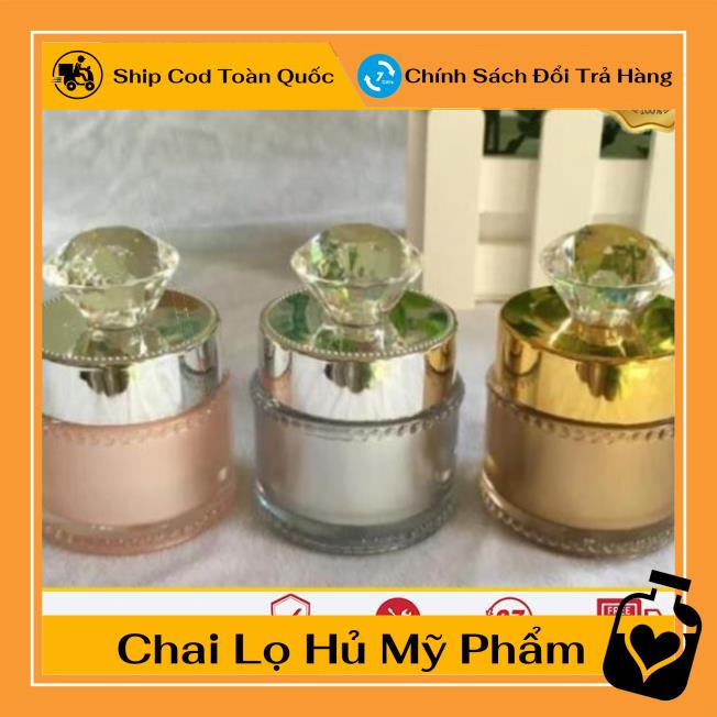 [TOP GIÁ RẺ] Hũ chiết mỹ phẩm hột xoàn 5g,15g vàng,bạc đựng kem , phụ kiện du lịch