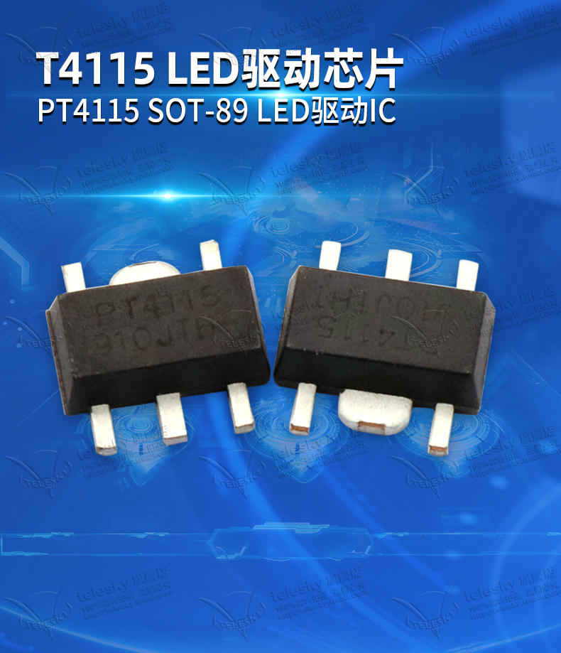 Set 5 Chip Điều Khiển Đèn Led Pt4115 Sot-89 Ic T4115