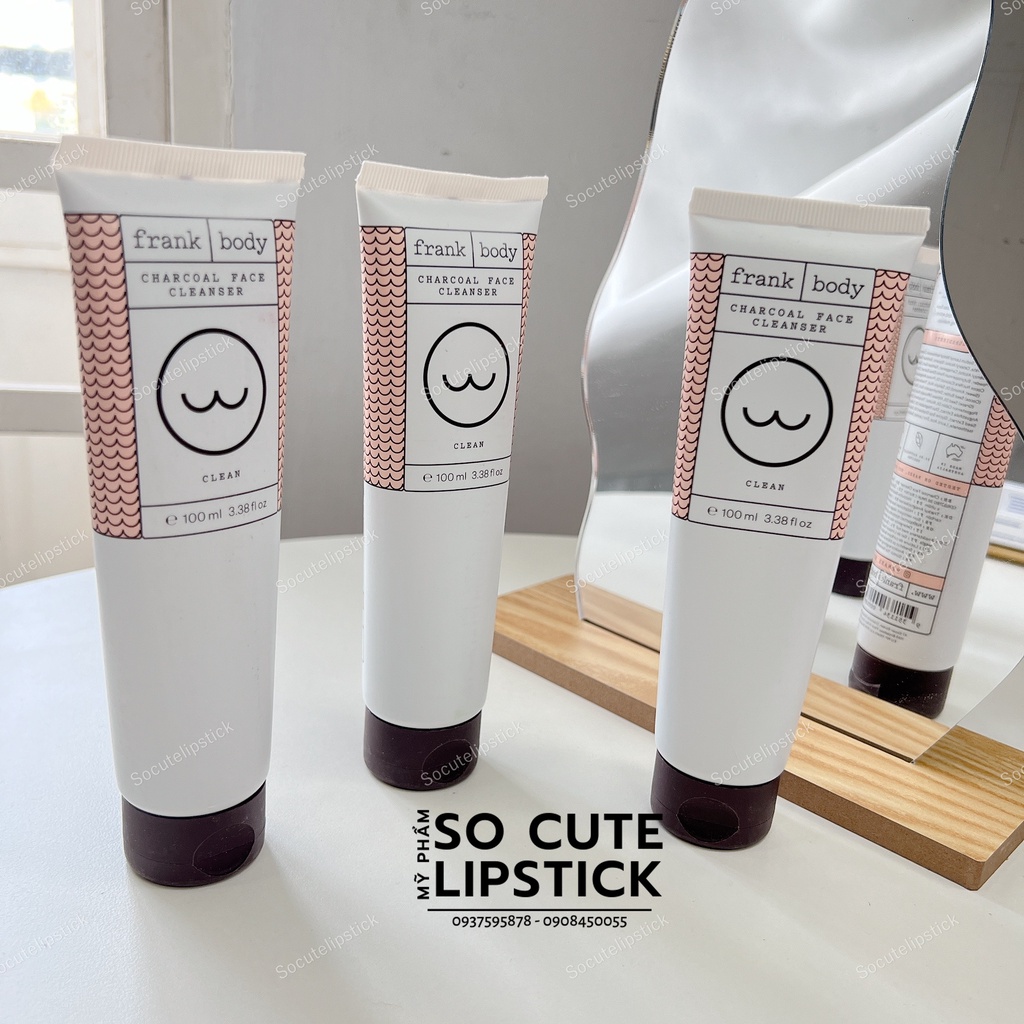 Sữa Rửa Mặt Than Hoạt Tính Frank Body Charcoal Face Cleanser 100ml