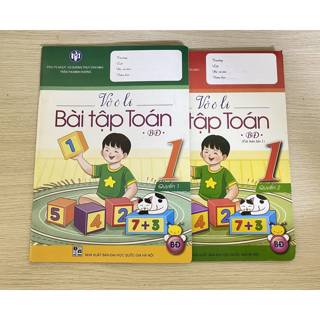 Sách - Bộ vở ô li Bài tập Toán lớp 1 - bộ Bình Đẳng
