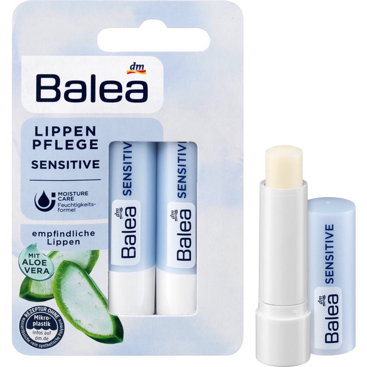 [NỘI ĐỊA ĐỨC] Set 2 son dưỡng môi Balea Lippen Pflege 9,6g