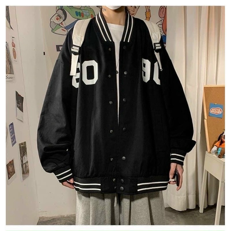 Áo bomber jacket ❤️Áo khoác dù form rộng 2 lớp style Unisex cho nam nữ JK03