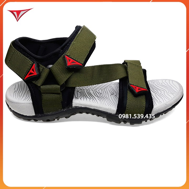 Giày sandal nam nữ cao cấp xuất khẩu thời trang trẻ em và người lớn vt02 xanh rêu