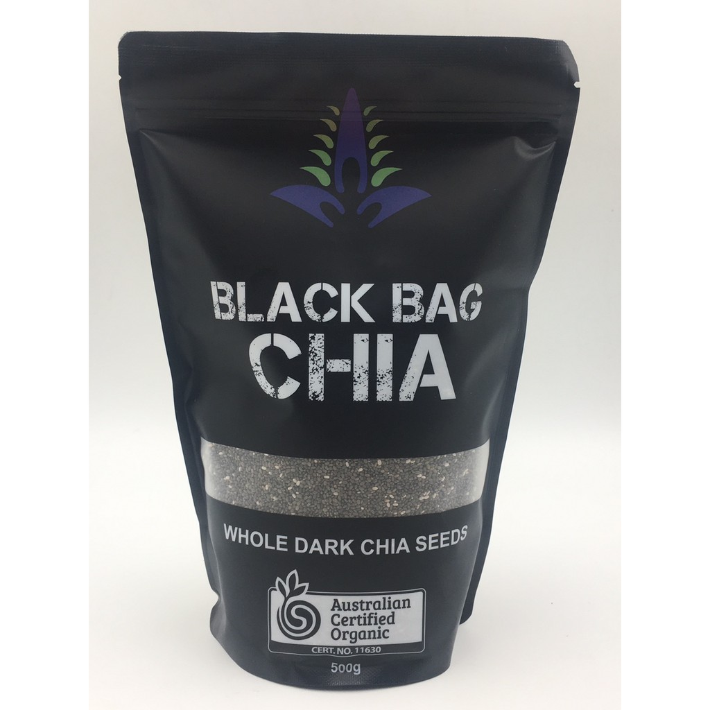 Hạt Chia Úc Organic Chia Seeds Túi Đen 500gr (Hàng Chuẩn) (HSD tháng 8/2022) | BigBuy360 - bigbuy360.vn