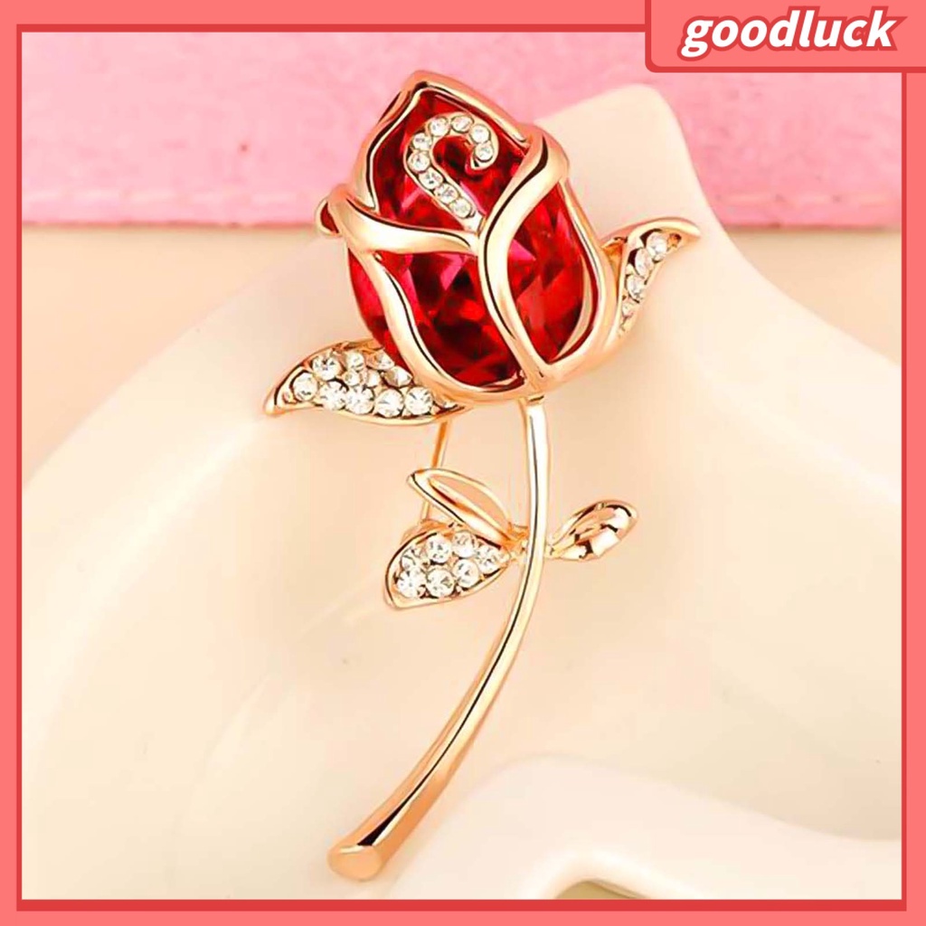 Trâm cài áo hình hoa hồng bằng hợp kim thiết kế thời trang cho nữ
