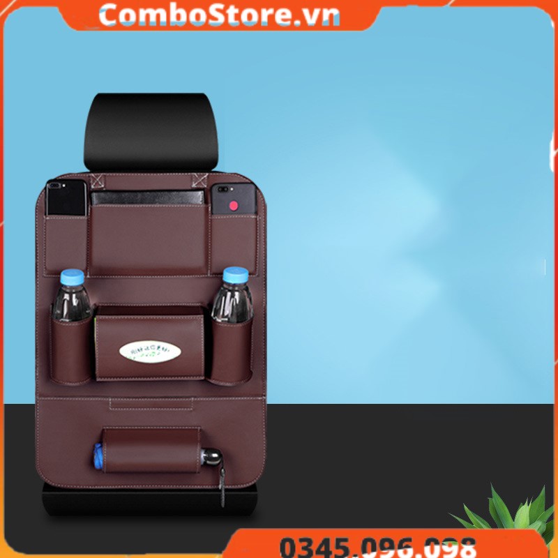 Túi treo đồ sau ghế ô tô da simili - Túi để đồ treo sau lưng ghế xe hơi da simili