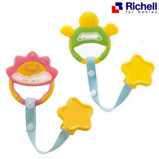 Xúc Xắc Gặm Nướu Tròn có dây đeo Richell giúp bé không ê buốt răng