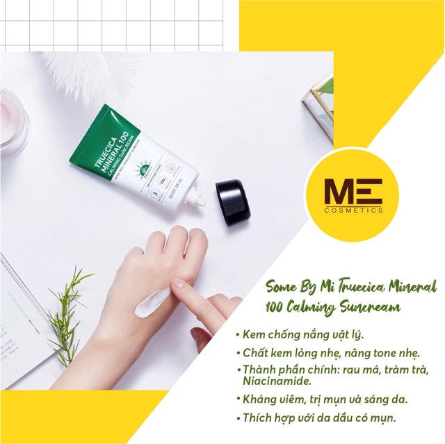 [ME] Kem chống nắng cho da mụn Some By Mi Truecica Mineral 100 Calming Suncream 50PA++++ 50ml | BigBuy360 - bigbuy360.vn
