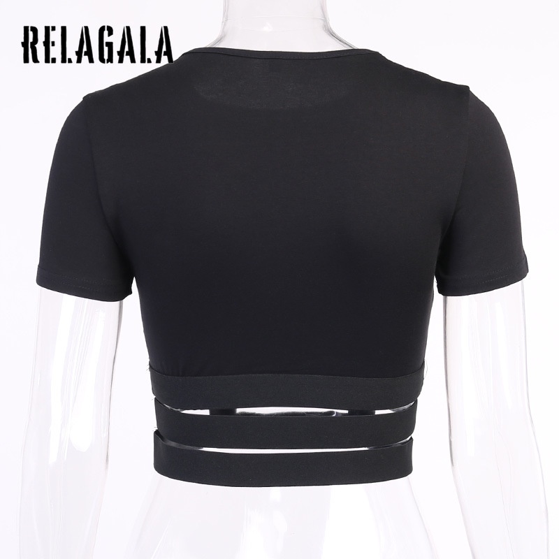 Áo Thun Tay Ngắn Dáng Ôm In Chữ Thiết Kế Lệch Tà Thời Trang Quyến Rũ Cho Nữ