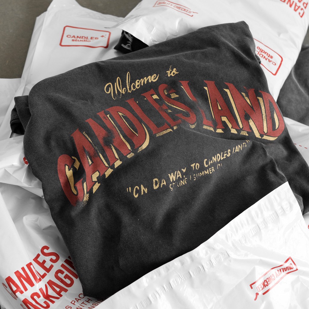 Áo thun tay lỡ CDL CANDLES phông Unisex nam nữ Cotton oversize form rộng LUNACY TB020 | BigBuy360 - bigbuy360.vn