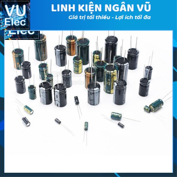 Tụ Hóa 1uF - 2200uF điện áp 16-25-50V Nhiều Kích Thước