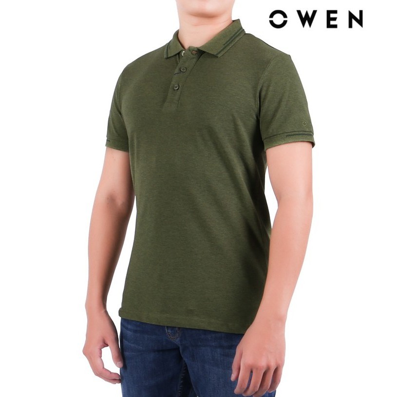 Áo polo ngắn tay Owen Bodyfit màu xanh - APV21847