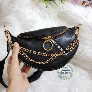 Túi bao tử đeo chéo da mềm size 22