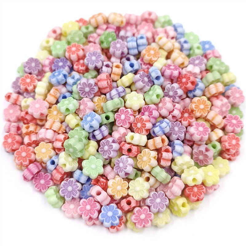 Set 20/40/80 Hạt Nhựa Acrylic Làm Trang Sức Thủ Công Đa Dụng