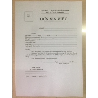 Đơn xin việc (sấp 100 tờ)