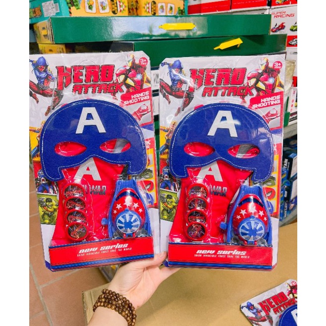 Đồ Chơi Găng Tay Mặt Nạ Siêu Nhân Nhện Spiderman Đội Trưởng Mỹ Captain