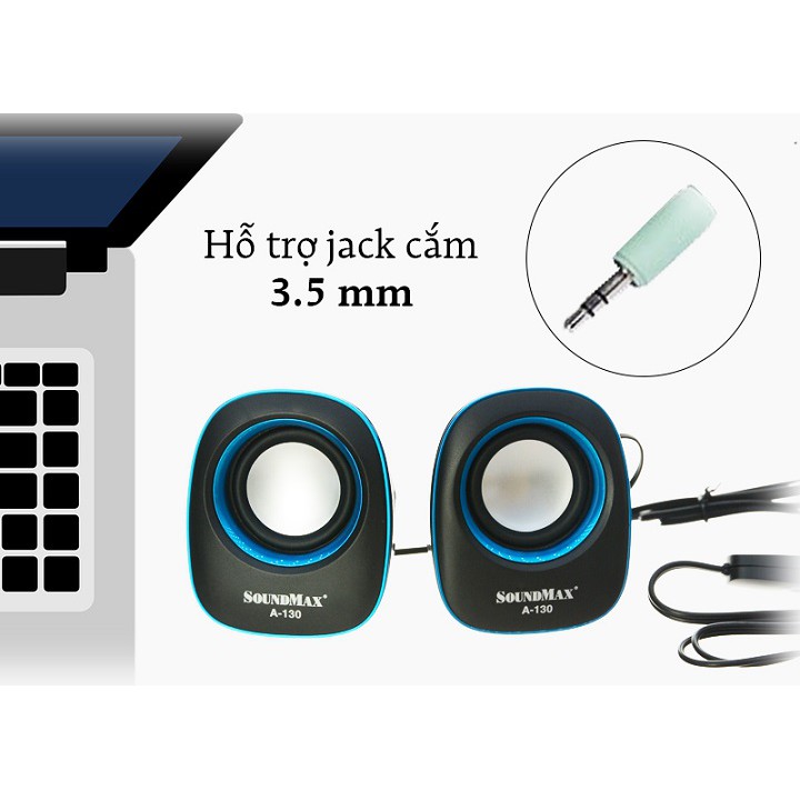 { CHÍNH HÃNG } Loa SOUNDMAX A130 Nhỏ Gọn - HIBUDDY