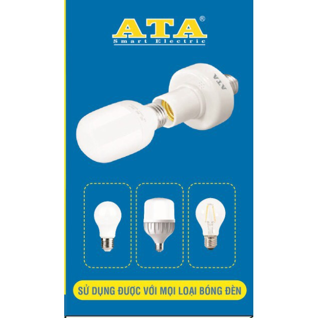 Đui đèn điền khiển từ xa 50m hẹn giờ tự động tắt ATA - ATA E27DK