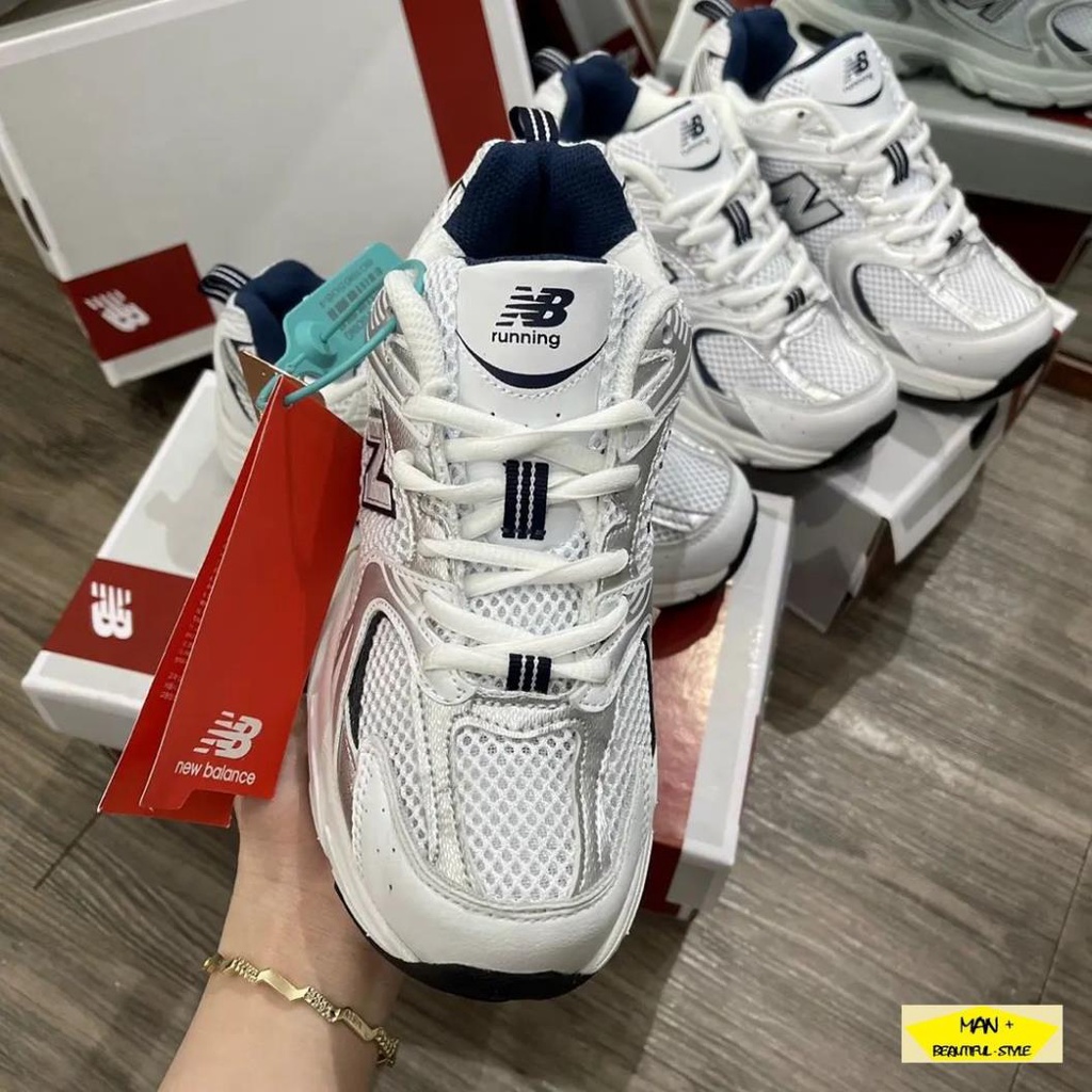 Giày thể thao New Ba.lance 530 Marathon Running màu bạc siêu đẹp, cá tính dành cho nam nữ