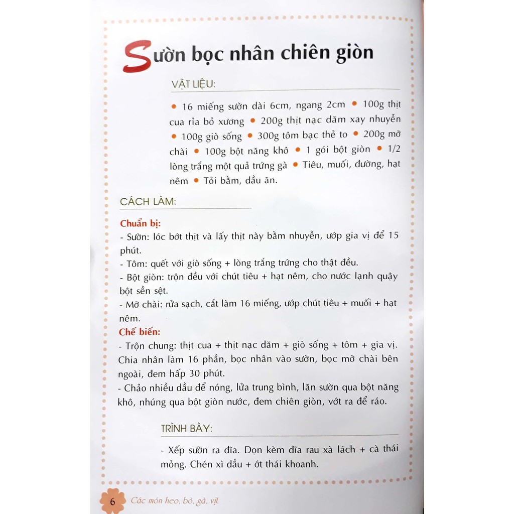 Sách Các Món Heo, Bò, Gà, Vịt (Tái Bản)