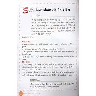 Sách Các Món Heo, Bò, Gà, Vịt (Tái Bản)