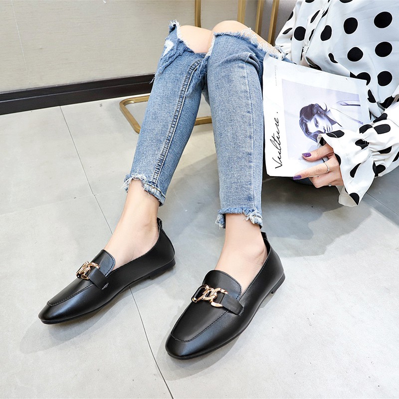 Giày Lười 8251730 Đế Bằng Phong Cách Ulzzang Thời Trang Dành Cho Nữ