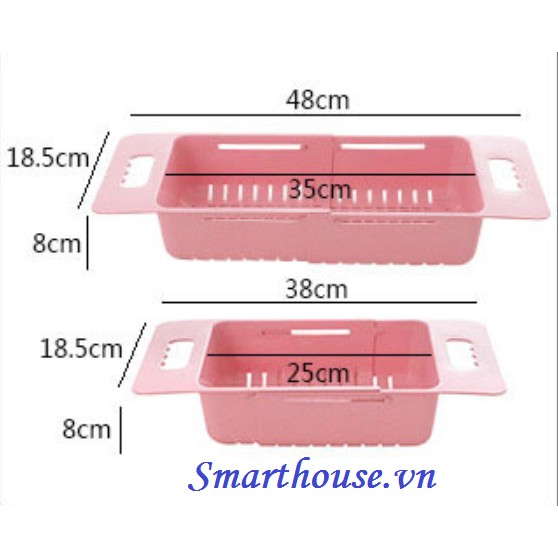 Kệ Đựng Chén Bát, Rau Củ Rút Gọn Để Bồn Rửa Chén Tiện Dụng