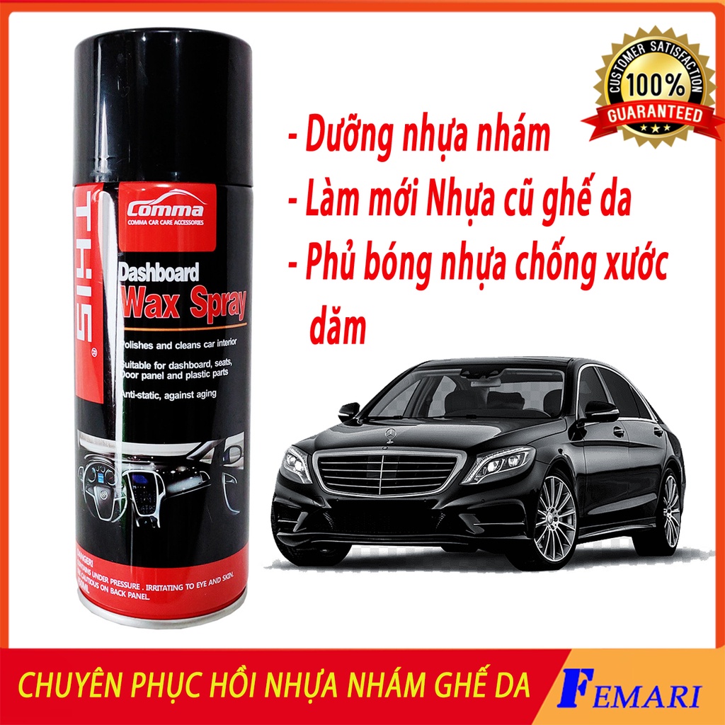 [ Bền Màu ] Chai phục hồi nhựa - Dưỡng nhựa nhám - Làm đen nhựa nhám - Làm mới nhựa cũ,ghế da HAOSUN FEMARI